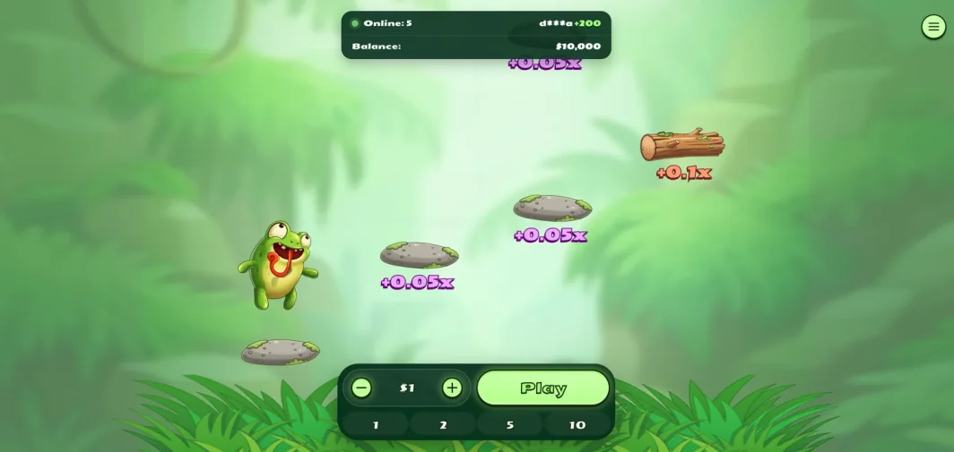 Frogger Jump casino on mobile